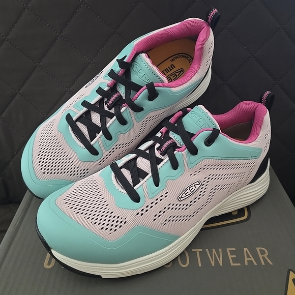 Keen Women's Sparta 2 Turquoise and Pink Aluminum Toe Shoes 8 NWT - Picture 2 of 7